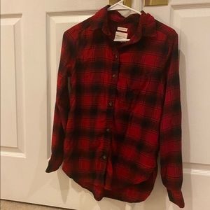 💖 American eagle Red and black flannel 💖